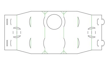Beyaz arkaplandaki ürün için ambalaj kutusunun vektör dizaynı