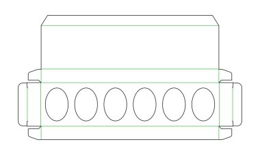 Beyaz arkaplandaki ürün için ambalaj kutusunun vektör dizaynı