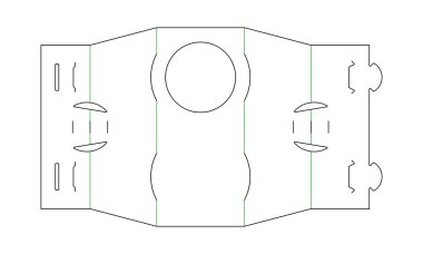 Beyaz arkaplandaki ürün için ambalaj kutusunun vektör dizaynı