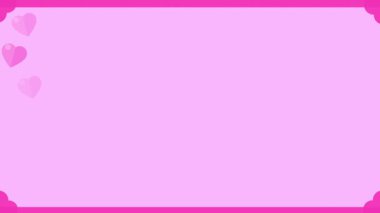 Pembe arkaplan animasyonu atan kalp ve boş alan