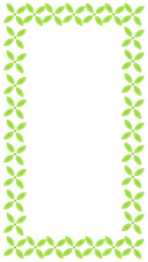 dikey beyaz ekranda dönen yeşil soyut çiçek çerçeve canlandırması