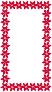 Dikey beyaz ekranda dönen kırmızı soyut çiçek çerçeve canlandırması