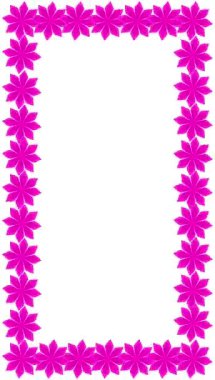 dikey beyaz ekranda dönen pembe soyut çiçek çerçeve canlandırması