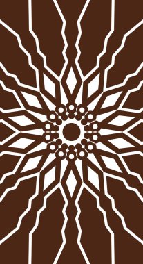 Duvar dekorasyonu veya diğer arkaplan için beyaz arka plan dikey ile kahverengi renkli soyut desenlerin vektör grafiği