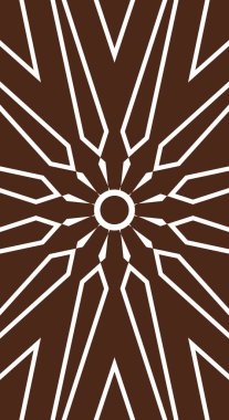 Duvar dekorasyonu veya diğer arkaplan için beyaz arka plan dikey ile kahverengi renkli soyut desenlerin vektör grafiği