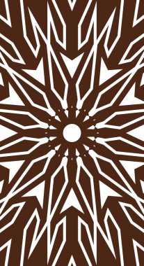 Duvar dekorasyonu veya diğer arkaplan için beyaz arka plan dikey ile kahverengi renkli soyut desenlerin vektör grafiği