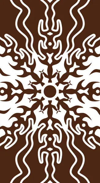 Duvar dekorasyonu veya diğer arkaplan için beyaz arka plan dikey ile kahverengi renkli soyut desenlerin vektör grafiği