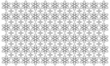 soyut desenli çiçek arkaplan vektörü çizgi sanatı tarzında ve beyaz arkaplanda kusursuz tekrar. arkaplan ya da doğa teması tasarım ögeleri için kullanılabilir