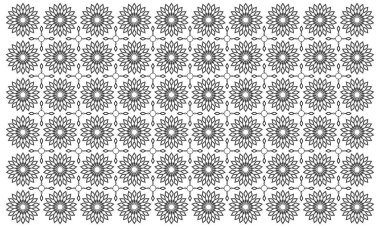 soyut desenli çiçek arkaplan vektörü çizgi sanatı tarzında ve beyaz arkaplanda kusursuz tekrar. arkaplan ya da doğa teması tasarım ögeleri için kullanılabilir