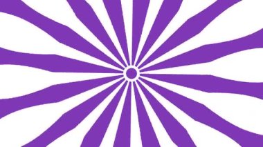 Mor güneş ışığı animasyonu beyaz ekranda kusursuz bir döngüyle dönüyor. soyut arkaplan ya da doğa teması için