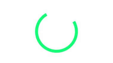 Dolar sembolü animasyonu yeşil yükleme hattı beyaz ekranda dönen ödeme yükleme illüstrasyonu