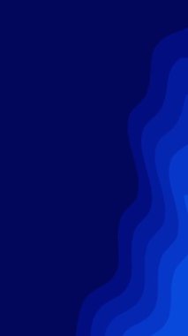 Dikey mavi ekranda metin veya başlıklar için boş alan ile soyut mavi dalga animasyonu