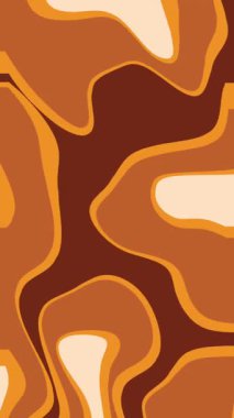 Doğa temalı arkaplan için dikey ekranda kademeli turuncu sıvı dalga animasyonu