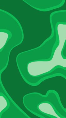 Doğa temalı arkaplan için dikey ekranda yeşil sıvı dalga animasyonu