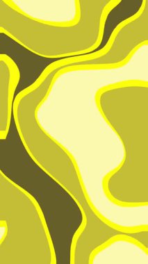 Doğa temalı arkaplan için dikey ekranda kademeli sarı sıvı dalga animasyonu