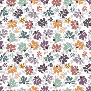 Çiçekler, renkli egzotik el çizimleri yatak renkleri, yaz, beyaz arkaplan, kusursuz desen, baskı, kumaş, tekstil, ambalaj kağıdı, kapak, duvar kağıdı, poster pankartı çizimi