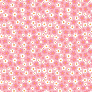 Çiçekler, çiçek çayırı, yaz, basit desen, pürüzsüz desen, şirin botanik tasarım, pastel renk çizimi, baskı, duvar kağıdı, kapak, sancak web tasarımı kumaş çizim vektörü