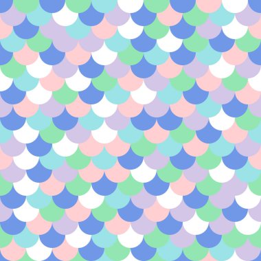 Yumuşak pastel renkte, mavi, leylak, pembe, nane ve beyaz renklerde yapılmış, kusursuz bir deniz kızı deseni. Dalga benzeri elementler bir hafiflik ve muhteşem bir atmosfer yaratır. Çocuk ürünleri için idealdir.