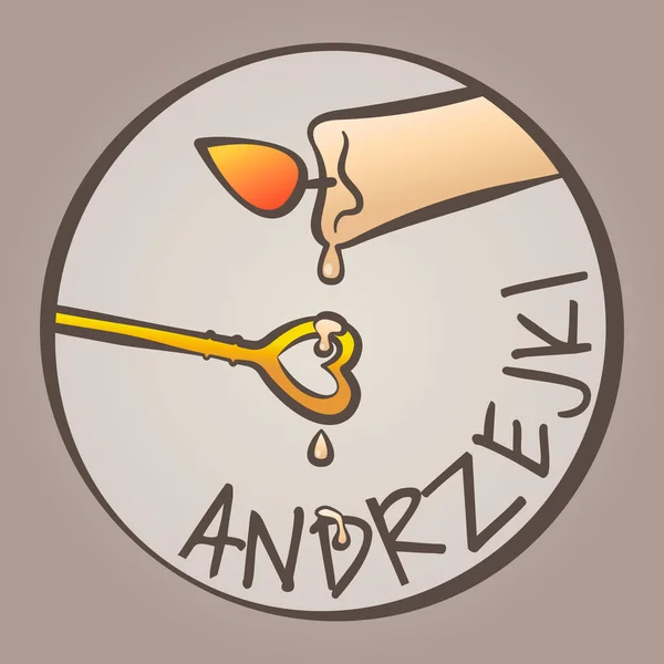 Aziz Andrew Günü. Lehçe Andrzejki. Vektör tasarımı. 