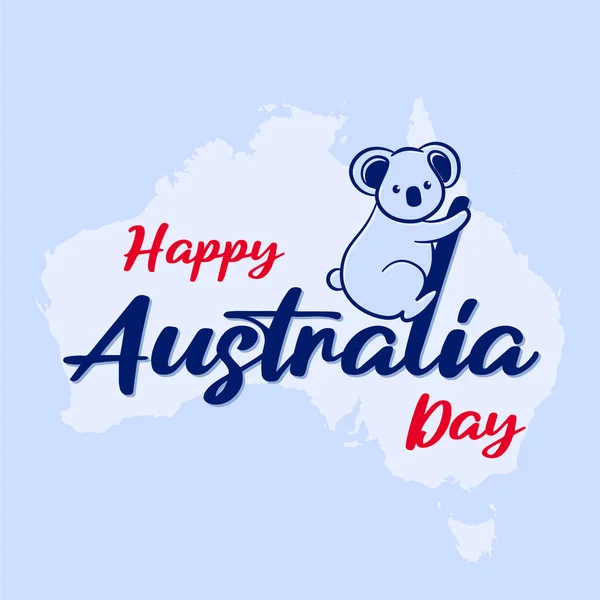 Avustralya Günü. Şirin koala simgesi. 