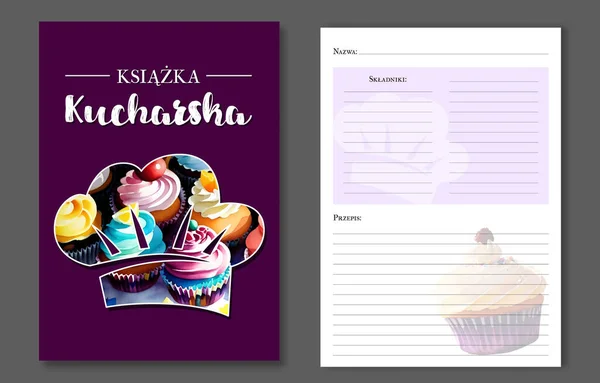Yemek tarifi kitabı, suluboya kekler, Polonyalı yemek kitabı.