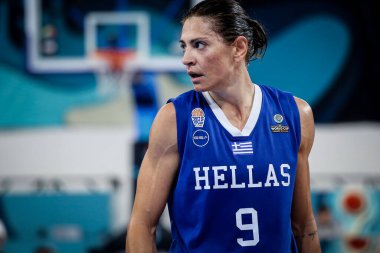 İspanya, Tenerife, 25 Eylül 2018: Yunan bayan basketbolcu Evanthia Maltsi FIBA Kadınlar Basketbol Dünya Kupası 2018