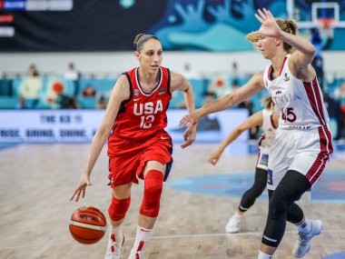 İspanya, Tenerife, 25 Eylül 2018: Amerikalı basketbolcu Diana Taurasi FIBA Bayanlar Basketbol Dünya Kupası sırasında