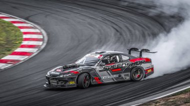 Oschersleben, Almanya, 30 Ağustos 2019: Nissan Silvia S15 'i kullanan Nicolas Maunoir Motorsport Arena' da 6..