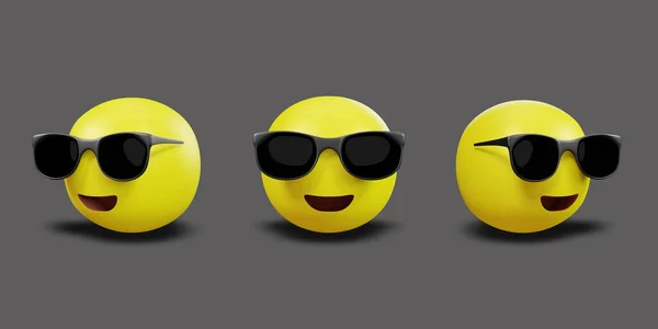 Emoji Yellow Face Emotion Facial Expression Clipping Path Rendering — Stock Fotó