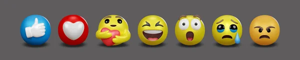 Chat Komment Reakciók Ikon Sablon Mint Szerelem Szív Üzenet Emoji — Stock Fotó
