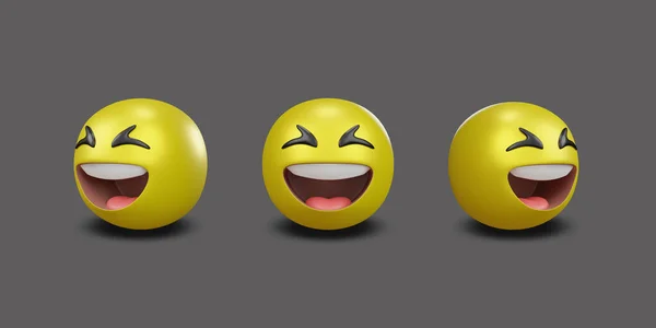 Emoji Żółta Twarz Emocje Wyraz Twarzy Ścieżką Wycinania Renderowanie — Zdjęcie stockowe