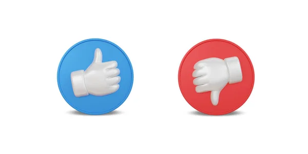 Rendering Dislike Icons Thumbs Thumbs Symbol Clipping Path — Stock Photo, Image
