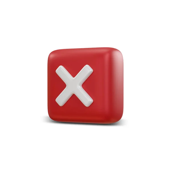 Cross Mark Symbols Icon Buttons Cross Clipping Path Rendering — Stock Photo, Image