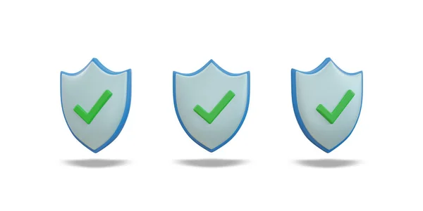 Shield Protection Icon Security Data Concept Clipping Path Rendering — Stock Photo, Image