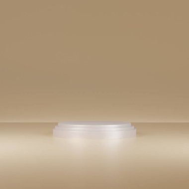 Model ürün sergisi için podyum. 3B görüntüleme