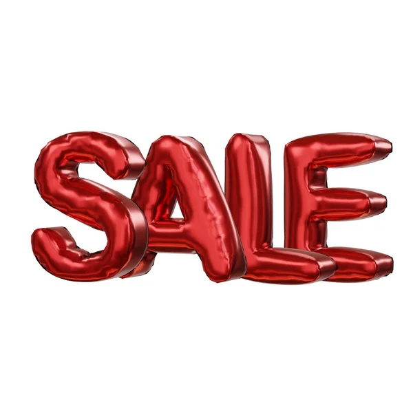 Sale Red Text 3D渲染 — 图库照片