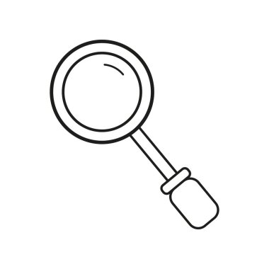 Minimalist büyüteç silueti - 1