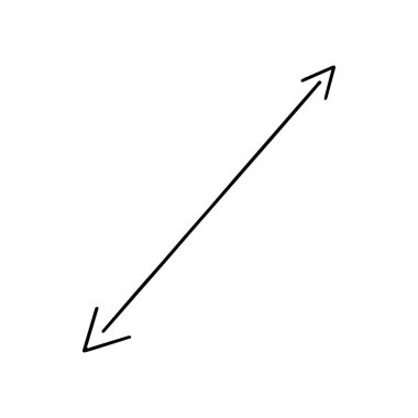 Her iki tarafında oklar olan çizgi - 1