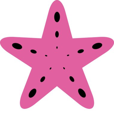 Pembe bir denizyıldızı tasviri