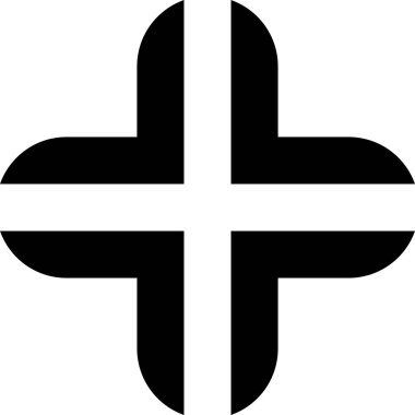 Siyah düz dekoratif grafik ögesi - 1