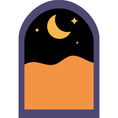 Bir gece manzarasının tasviri