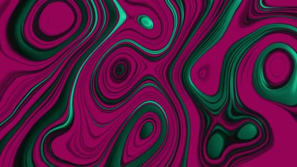 Fargerik Abstrakt Flytende Virvel Med Marmorbakgrunn Vakker Teksturkis Neon Pink – stockvideo