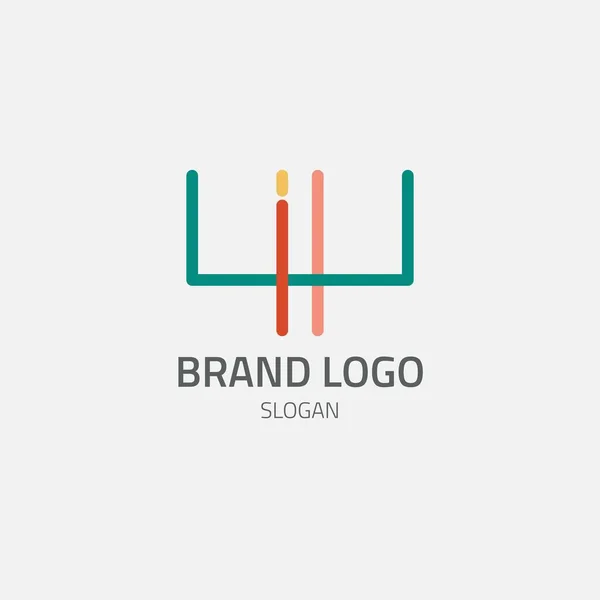 Logo Jednej Linii Tworzące Kilka Abstrakcyjnych Liter — Wektor stockowy