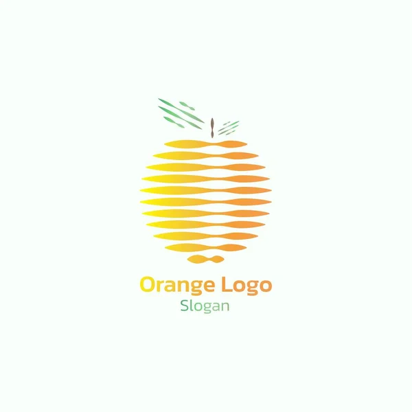 Помаранчевий Фруктовий Логотип Складається Унікальної Комбінації Ліній — стоковий вектор