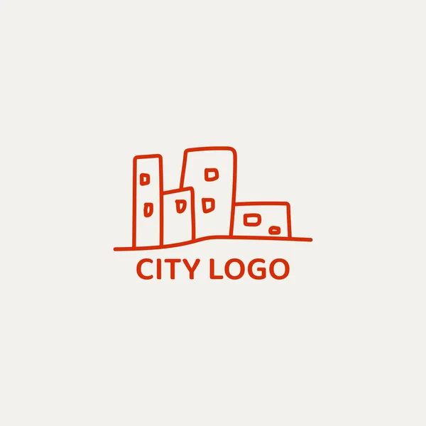 Логотип Города Состоит Нескольких Абстрактных Линий — стоковый вектор