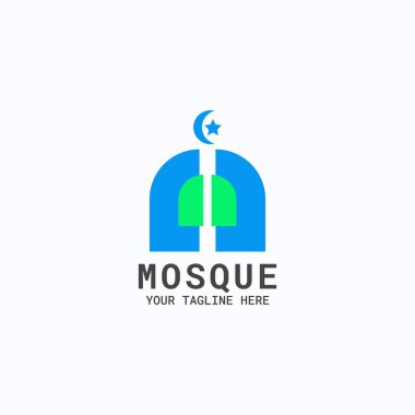 İki parçalı basit bir cami logosu..