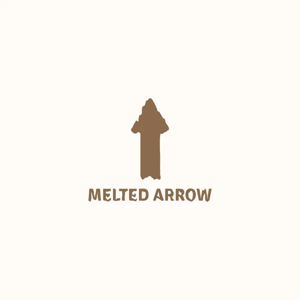 Chocolate Arrow Logo Melts Looks Delicious — Stock Vector