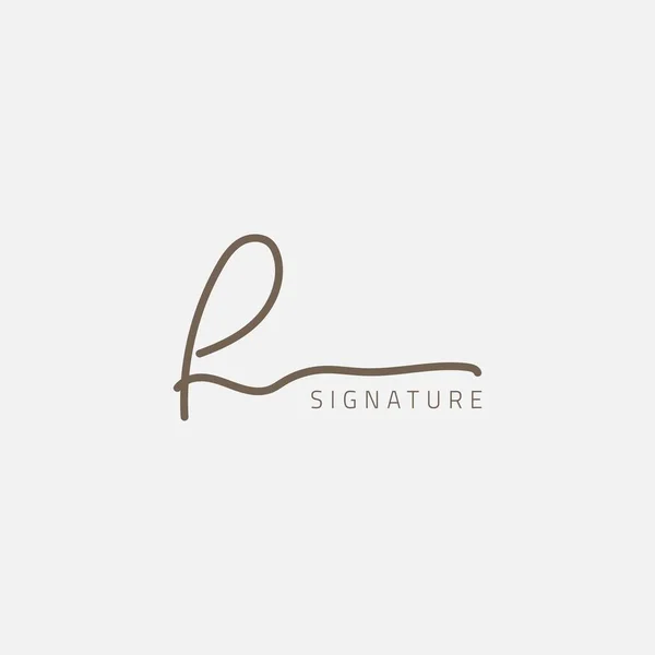 Πολύ Απλό Λογότυπο Υπογραφής Γραμμάτων — Διανυσματικό Αρχείο