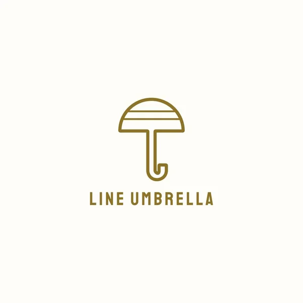 Satırlardan Basit Şemsiye Logosu — Stok Vektör