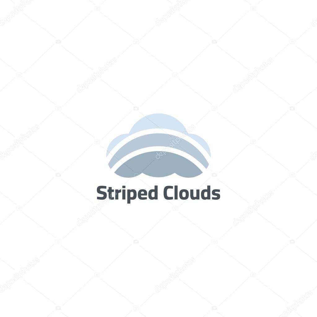 Simple cloud logo with two lines.